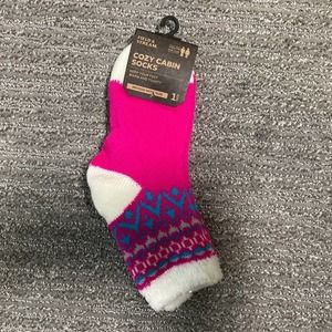 Field and Stream Cozy Cabin Crew Socks (Youth One Size) Pink